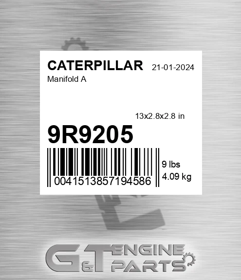 9R9205 Manifold A