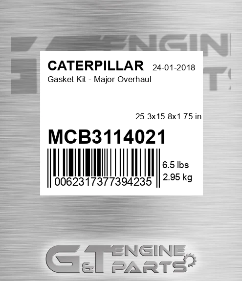 MCB3114021 Gasket Kit - Major Overhaul