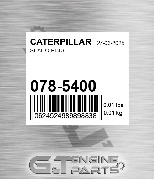 078-5400 Seal O-ring