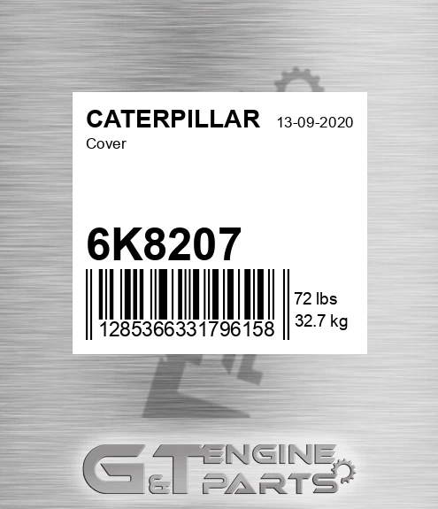 6K8207 Cover made to fit Caterpillar 90 DAYS WARRANTY Price 1 377