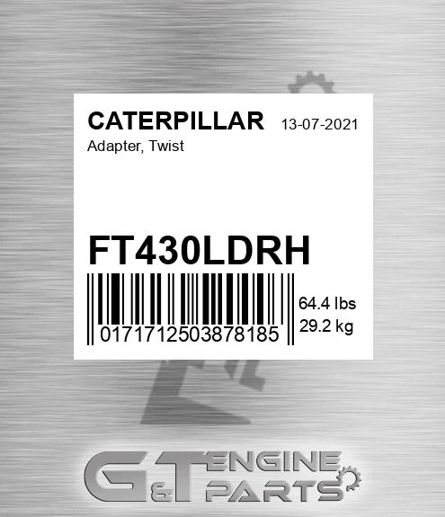 FT430LDRH Adapter Twist made to fit Caterpillar Price 322.04