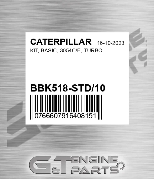 BBK518-STD/10 KIT, BASIC, 3054C/E, TURBO