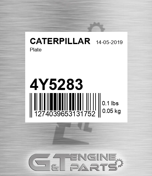 4Y5283 Plate for CATERPILLAR