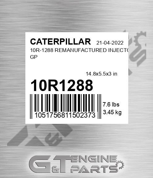 10R1288 10R-1288 REMANUFACTURED INJECTOR GP