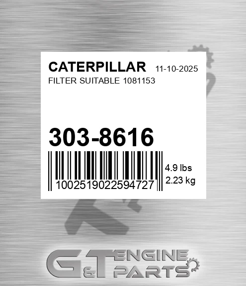 303-8616 Filter Suitable 1081153