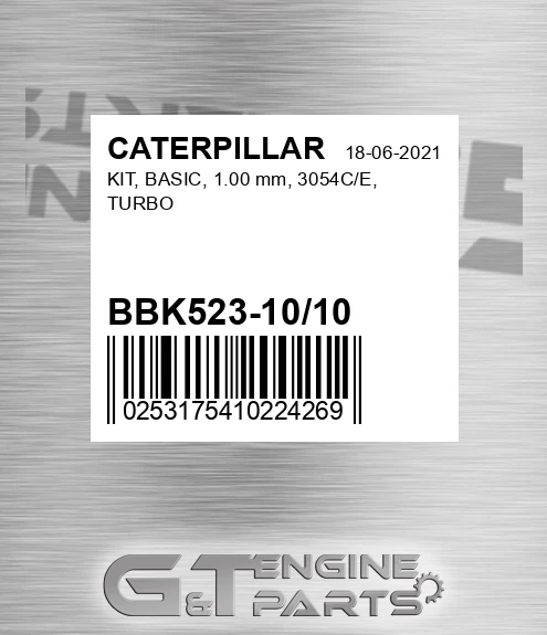 BBK523-10/10 KIT, BASIC, 1.00 mm, 3054C/E, TURBO