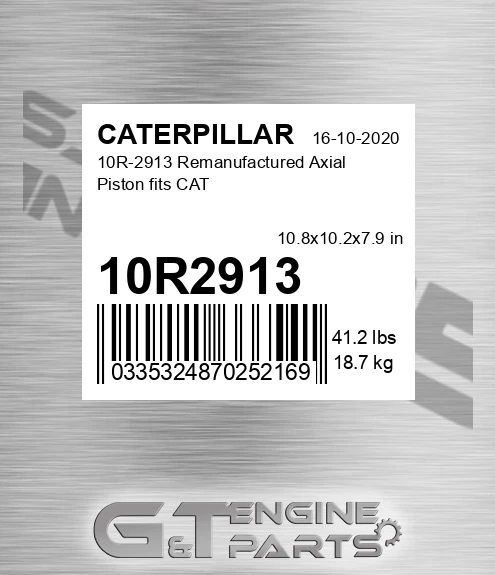 10R2913 10R-2913 Remanufactured Axial Piston fits CAT