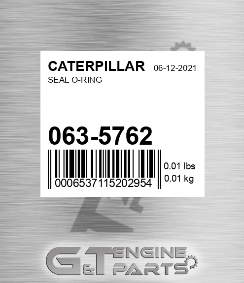 063-5762 Seal O-ring