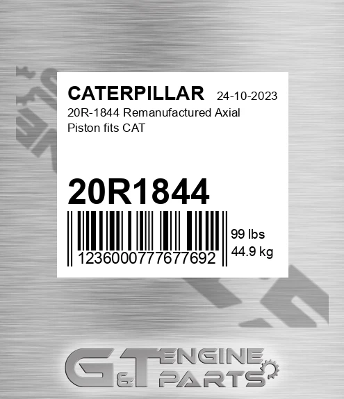 20r1844 20R-1844 Remanufactured Axial Piston fits CAT