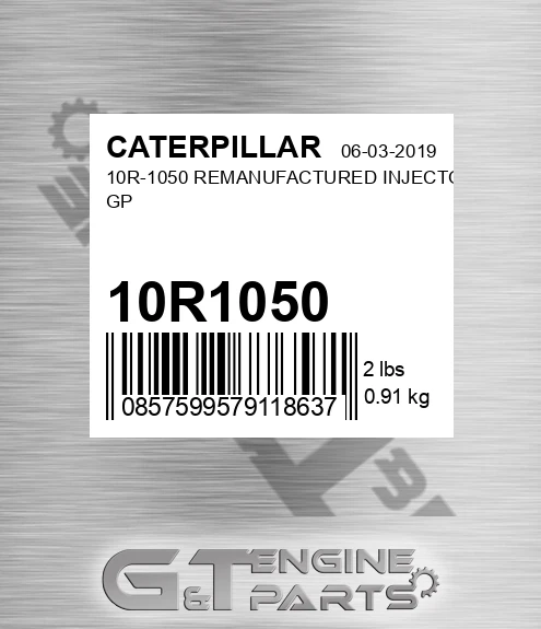 10R1050 10R-1050 REMANUFACTURED INJECTOR GP