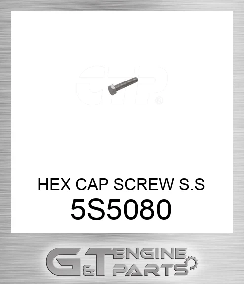5S5080 HEX CAP SCREW S.S