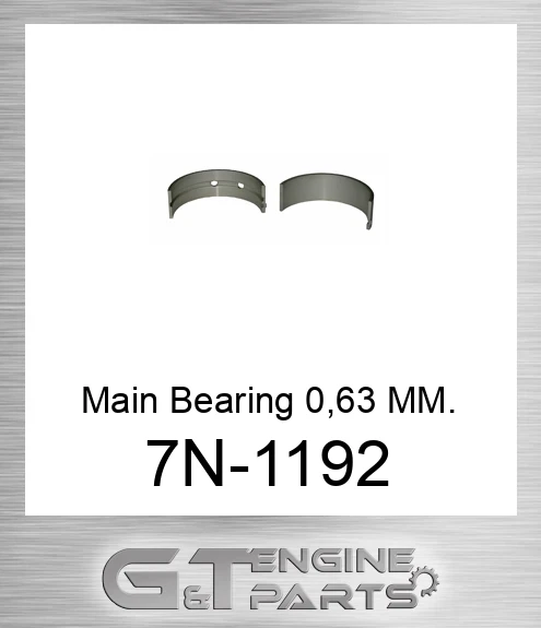 7N-1192 Main Bearing 0,63 MM.