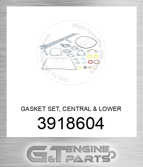 3918604 GASKET SET, CENTRAL & LOWER