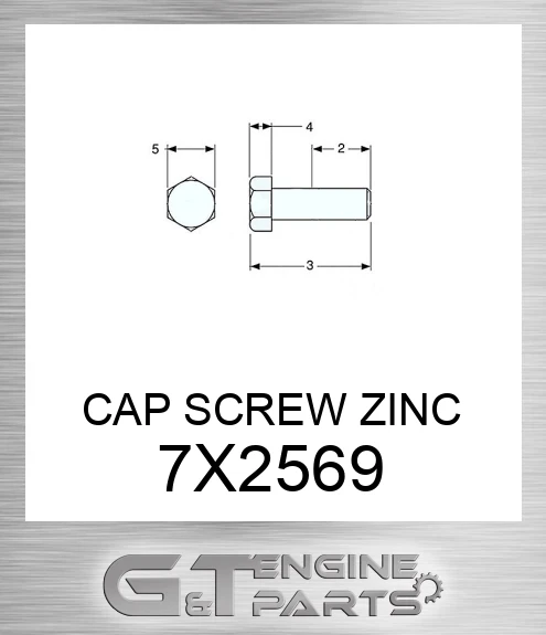 7X2569 CAP SCREW ZINC