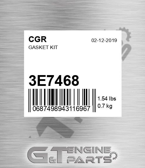 3E7468 GASKET KIT made to fit CGR | Price: $39.21 