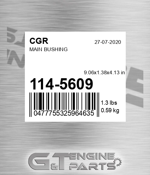 114-5609 Main Bushing for CGR