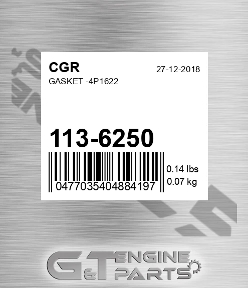 113-6250 Gasket -4p1622 for CGR