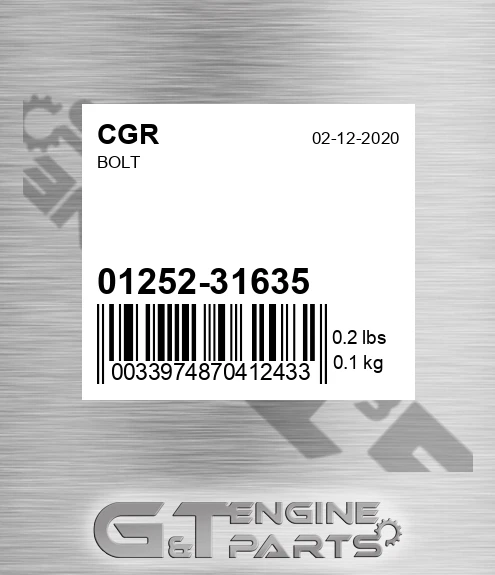 01252-31635 Bolt