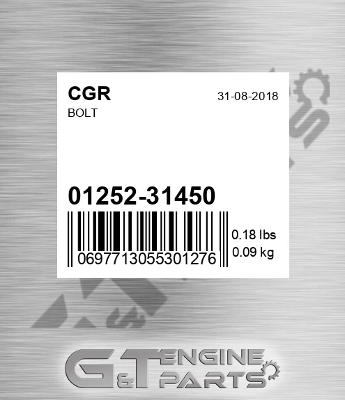 01252-31450 Bolt
