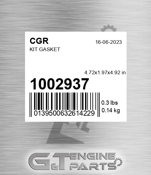 1002937 Kit Gasket