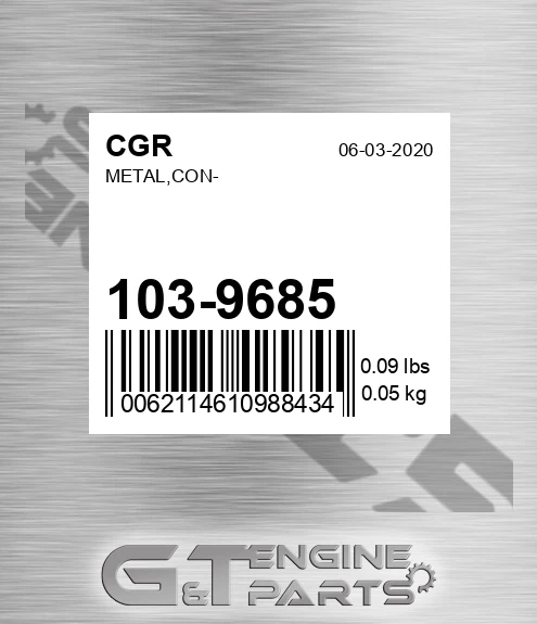 103-9685 Metal,con-