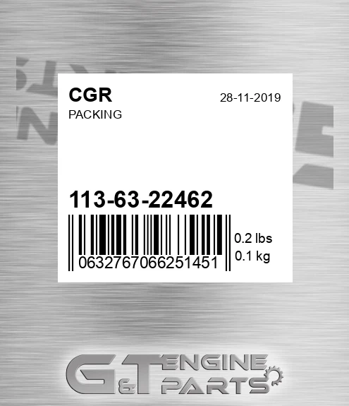 113-63-22462 Packing for CGR
