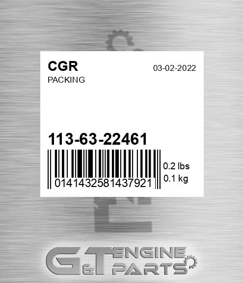 113-63-22461 Packing for CGR