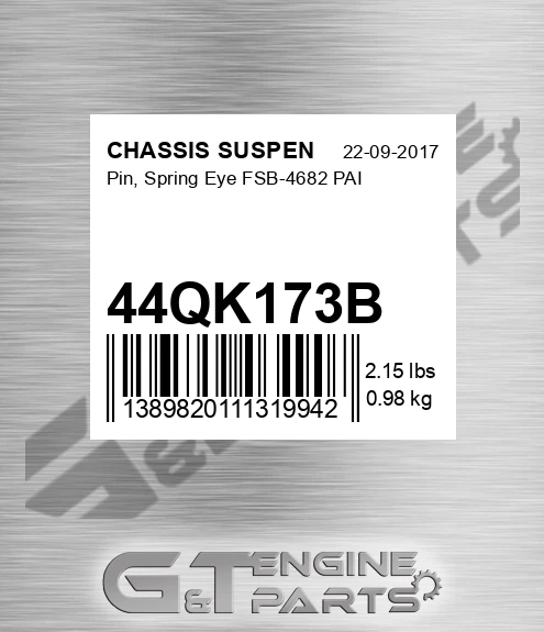 44QK173B Pin, Spring Eye FSB-4682 PAI