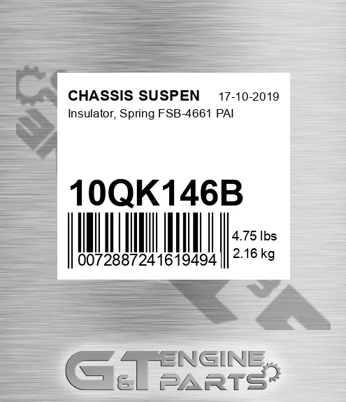 10QK146B Insulator, Spring FSB-4661 PAI