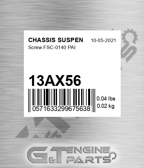 13AX56 Screw FSC-0140 PAI