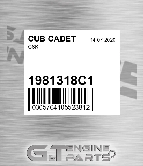 1981318C1 Gskt for Cub Cadet