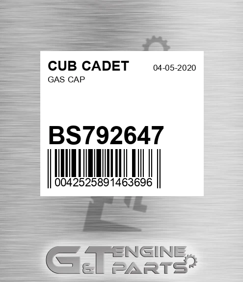 BS792647 GAS CAP
