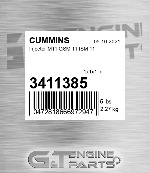 3411385 Remanufactured diesel injector CUMMINS for engine N14 CPL 2391