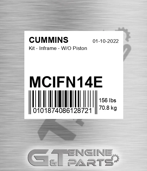 MCIFN14E Kit - Inframe - W/O Piston