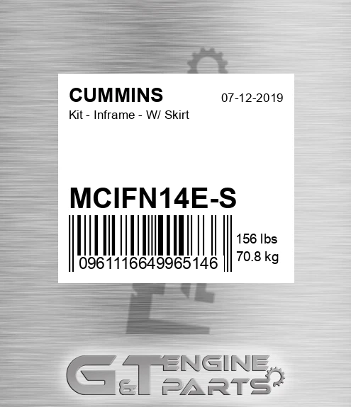 MCIFN14E-S Kit - Inframe - W/ Skirt
