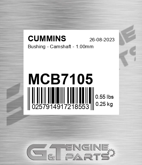 MCB7105 Bushing - Camshaft - 1.00mm