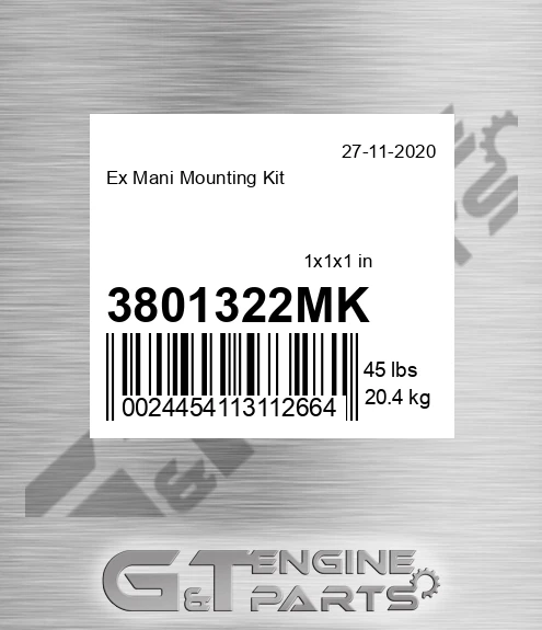 3801322MK Ex Mani Mounting Kit