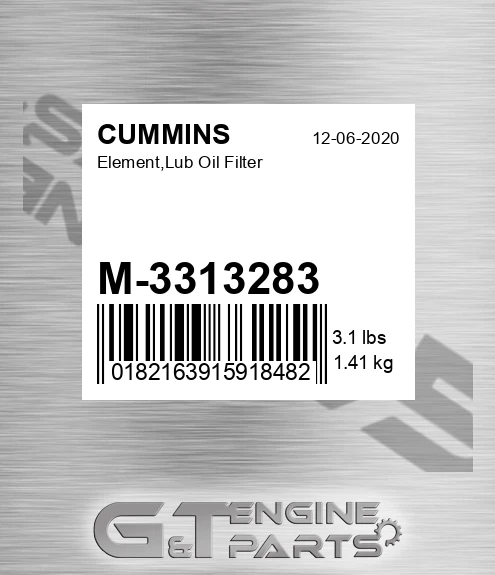 M-3313283 Element,Lub Oil Filter