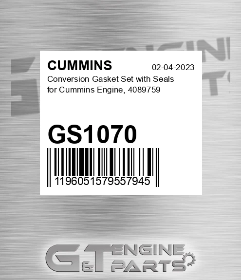 GS1070 Conversion Gasket Set with Seals for Engine, 4089759