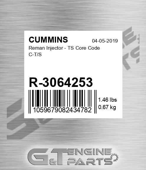 R-3064253 Reman Injector - TS Core Code C-T/S