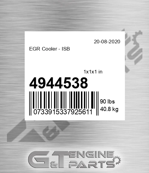4944538 EGR Cooler - ISB
