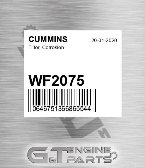 WF2075 Filter, Corrosion