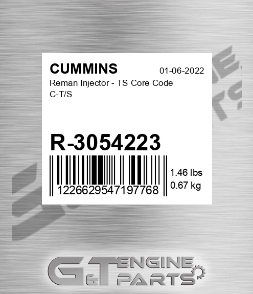 R-3054223 Reman Injector - TS Core Code C-T/S