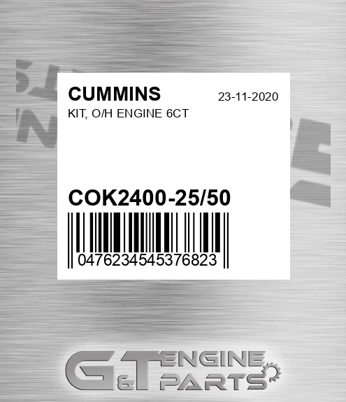 COK2400-25/50 KIT, O/H ENGINE 6CT
