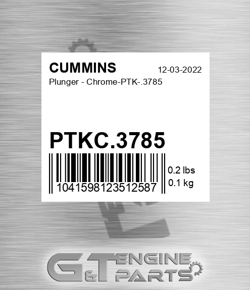 PTKC.3785 Plunger - Chrome-PTK-.3785