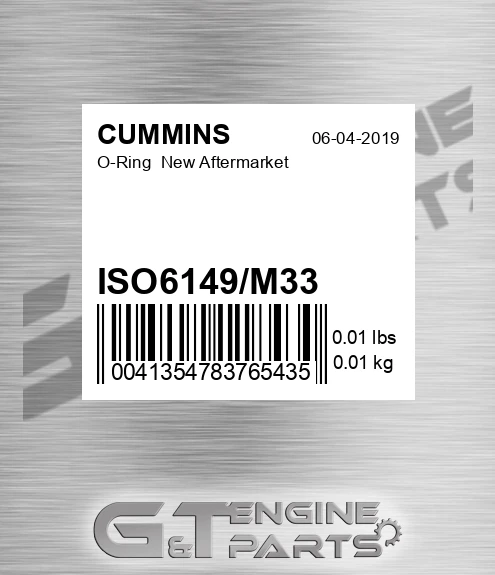 ISO6149/M33 O-Ring New Aftermarket
