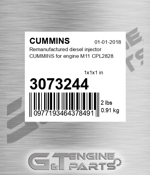 3073244 Remanufactured diesel injector CUMMINS for engine M11 CPL2828