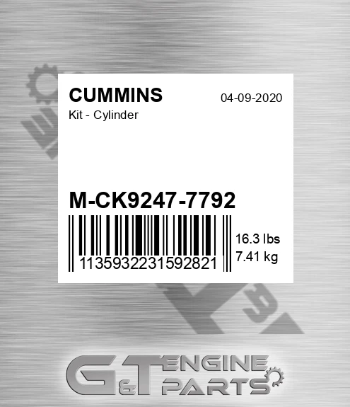M-CK9247-7792 Kit - Cylinder