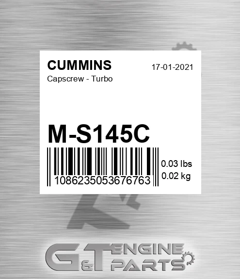 M-S145C Capscrew - Turbo