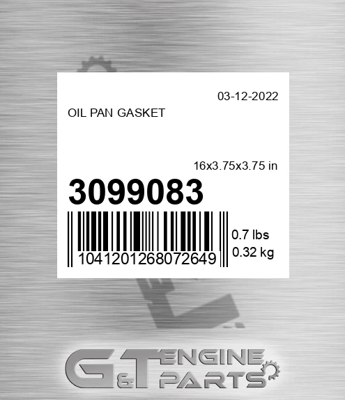 3099083 OIL PAN GASKET